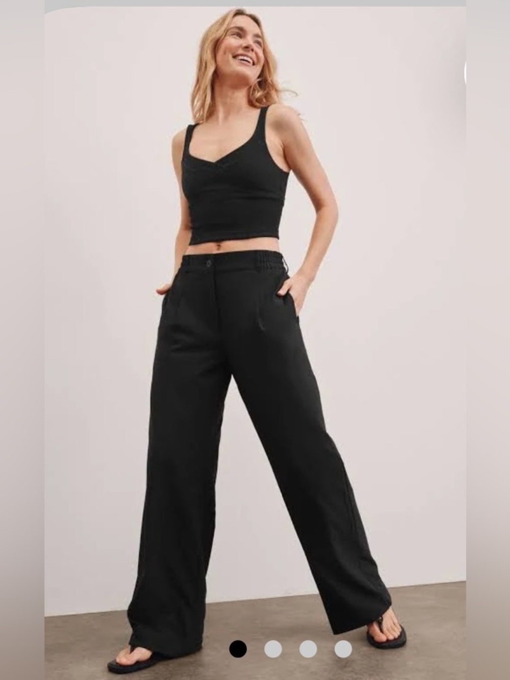 NWT Beyond Yoga Status Wide Leg Trouser 31” - size M - Picture 3 of 9